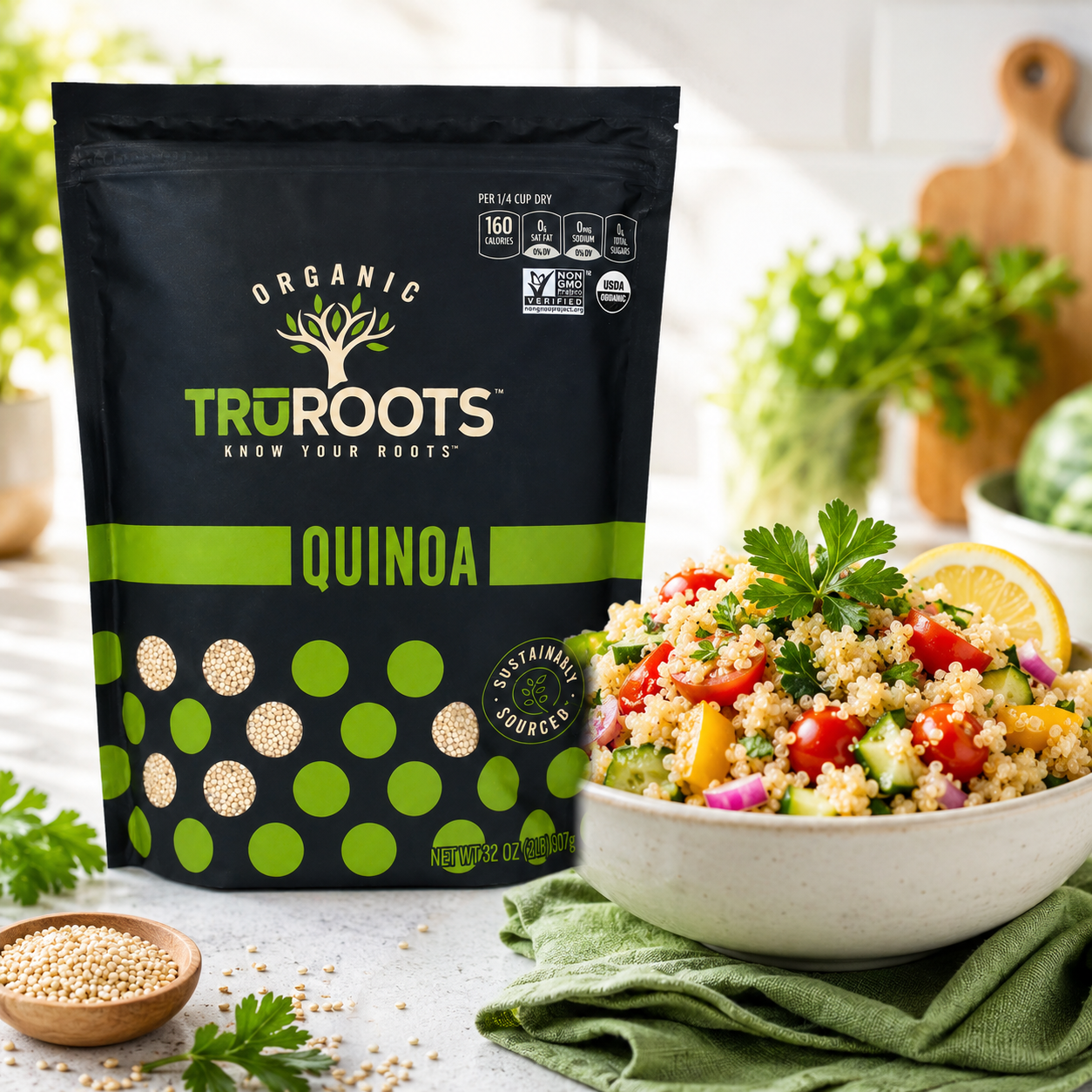 TruRoots Organic Certified USDA Organic Quinoa Certified Project Verified 32 Ounces