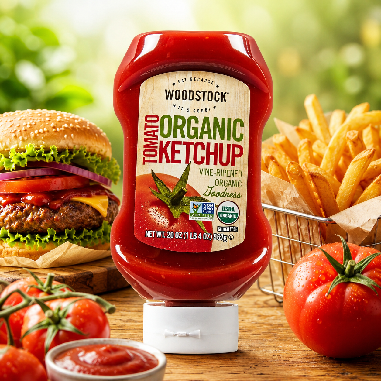WOODSTOCK FARMS Organic Tomato Ketchup 20 OZ