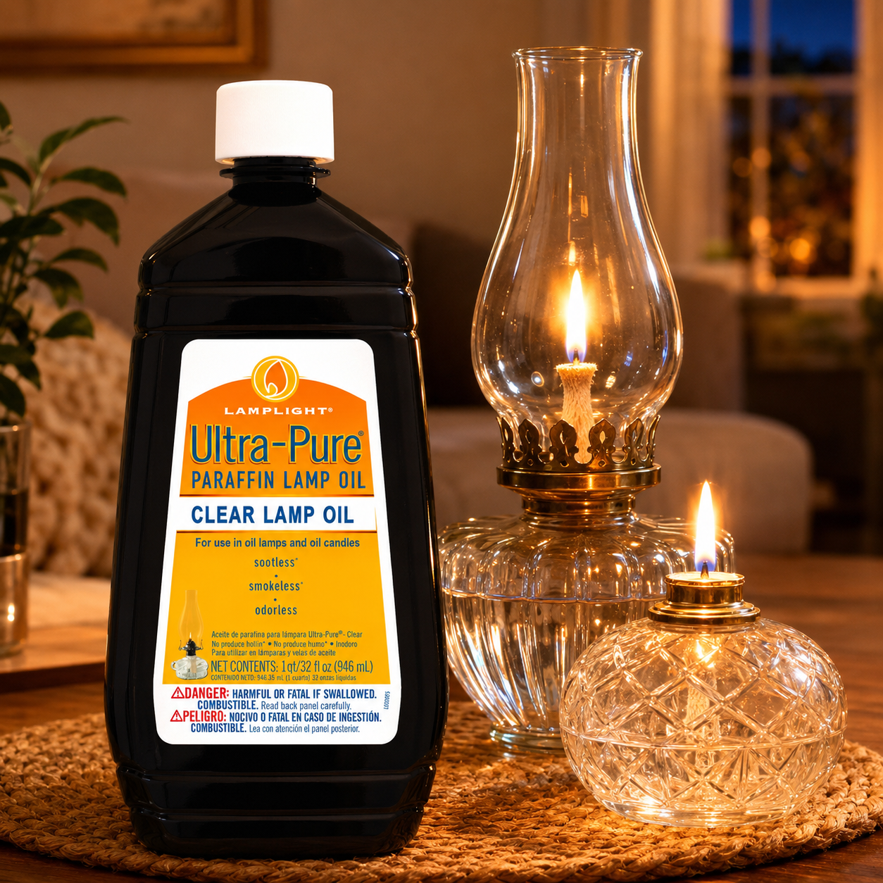 Lamplight Farms Ultra Pure Clean Burn Lamp Oil Clear . 32 oz