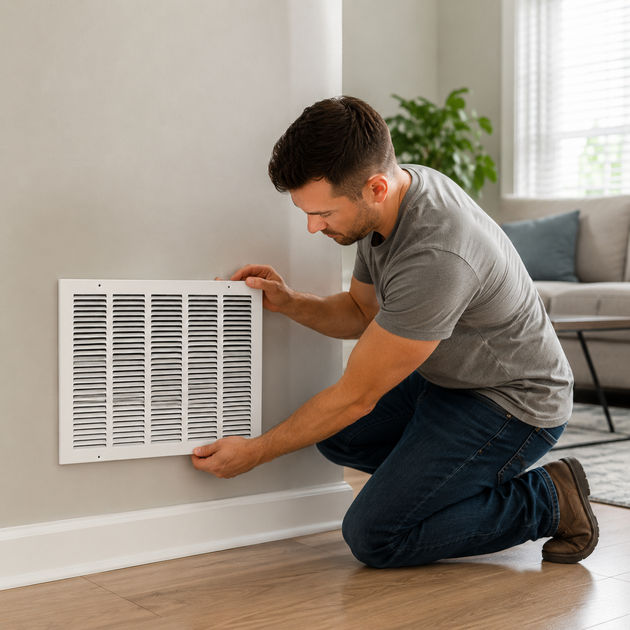 Truaire C170 Inch by 12 14X12 Duct Opening Measurements Return Air Grille 14