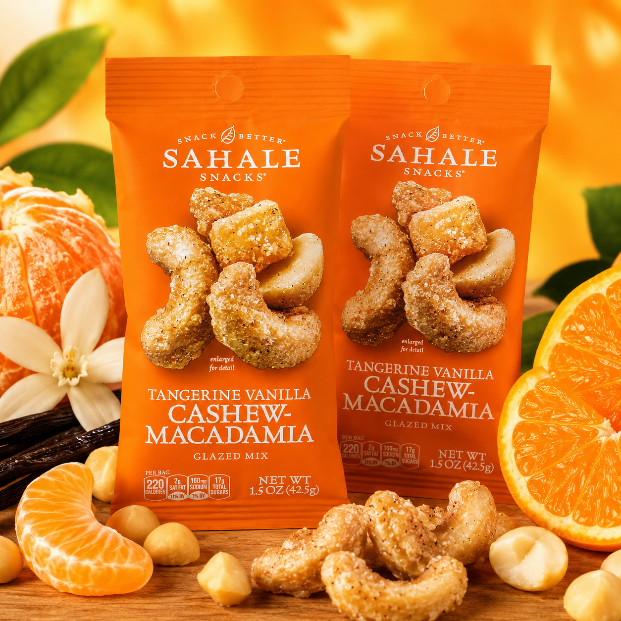 Sahale Tangerine Vanilla Cashew Glazed Nut Mix 1.5 Ounces