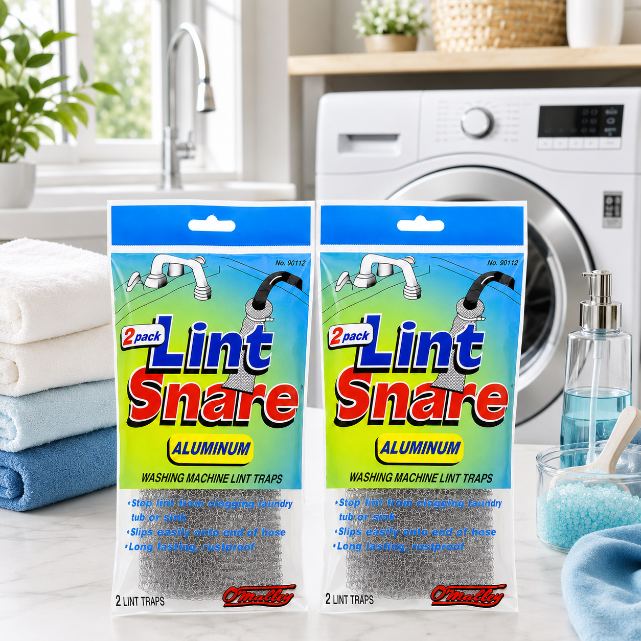 O'Malley 90112 Lint Snare Aluminum Washing Machine Lint Traps 2