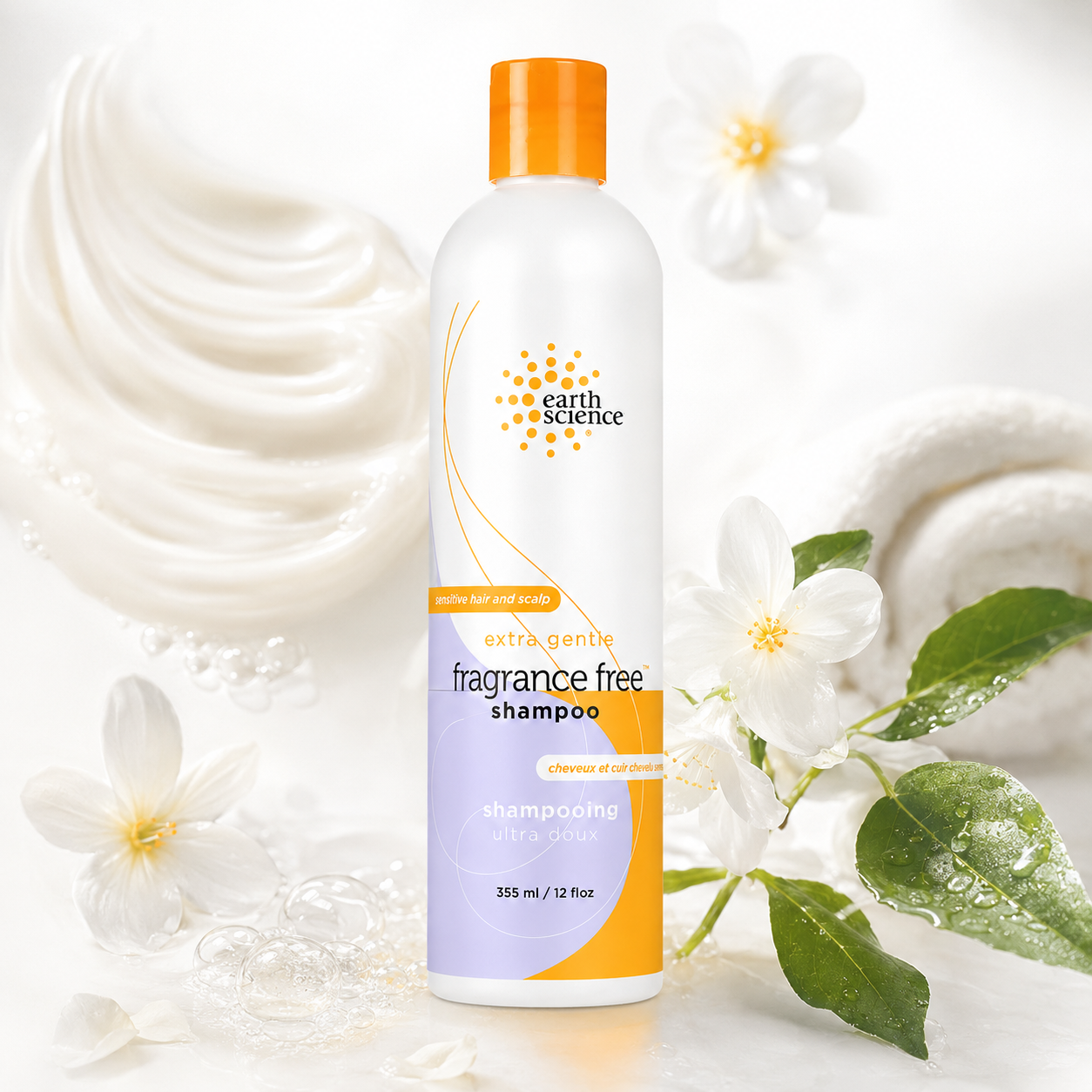 Earth Science Fragrance Free Shampoo 12-oz Bottles