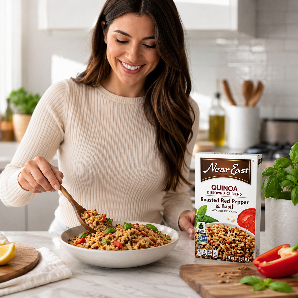 Near East Roasted Pepper and Basil Quinoa Blend 4.9 ounces