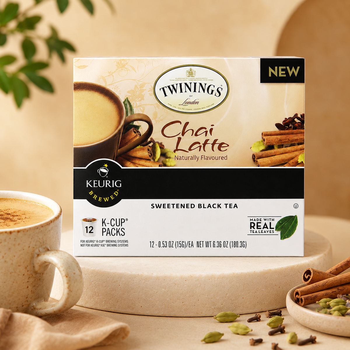 Twinings Chai Latte Tea K-Cups for Keurig Twinings