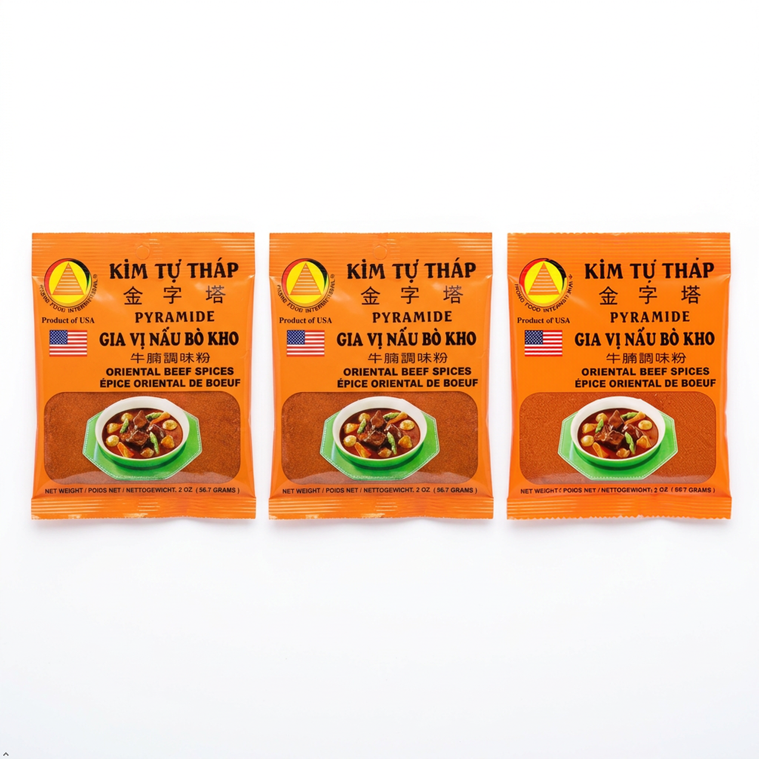 Gia Vi Nau Bo Kho Vietnamese Beef Stew Seasoning (Pack of 3) Oriental