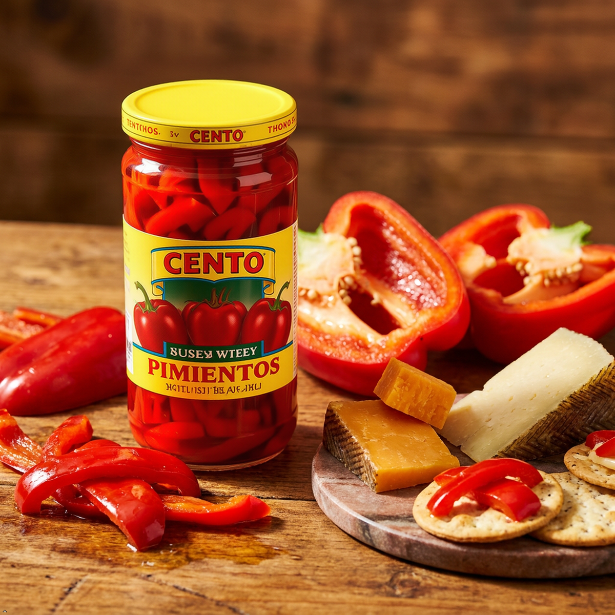 Cento Pimientos Sliced 4.0 oz (Pack of 2) Cento
