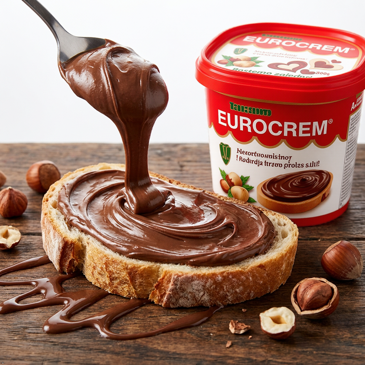 Eurocrem Hazelnut Milk and Cocoa Spread 500g Eurocrem
