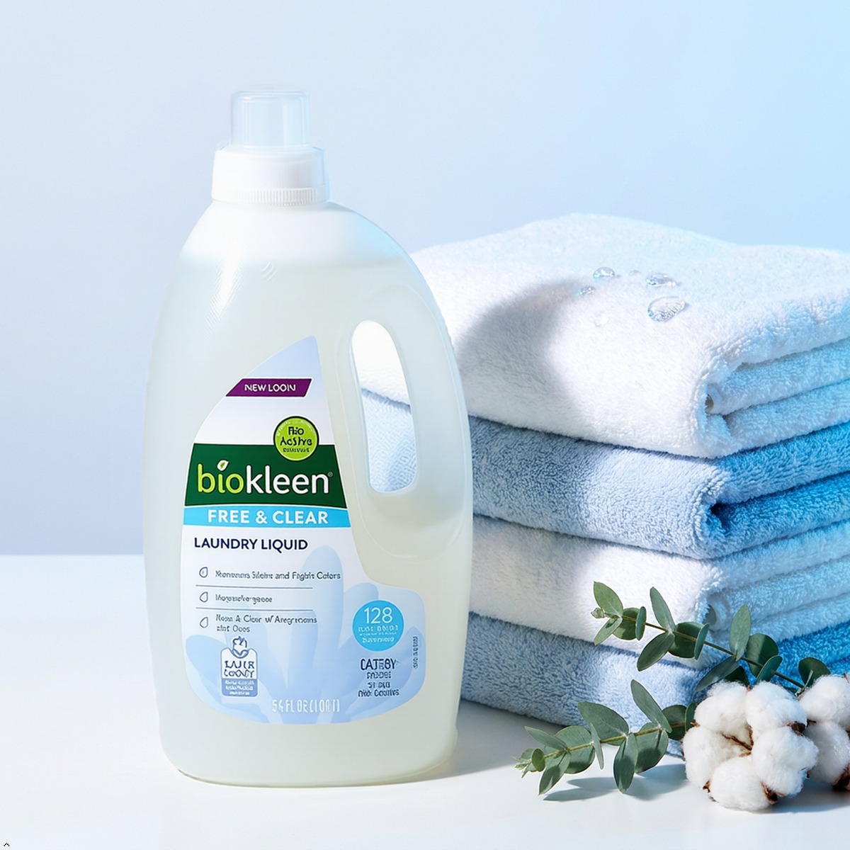 biokleen, Laundry Liquid, Free & Clear, 64 oz biokleen