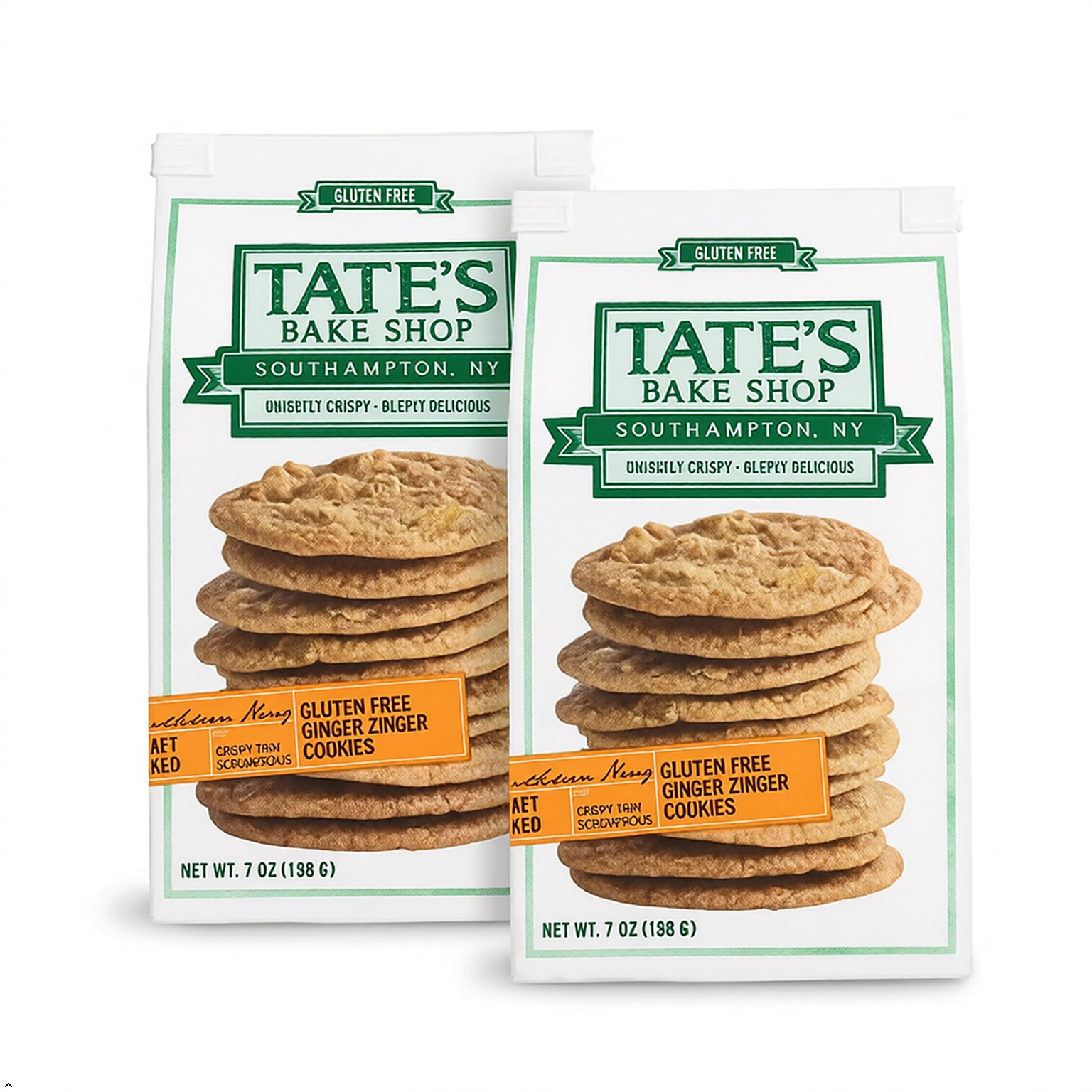 Tate's Bake Shop Gluten Free Ginger Zinger Cookies, 7 oz (Pack of 2) Tate's Bake Shop