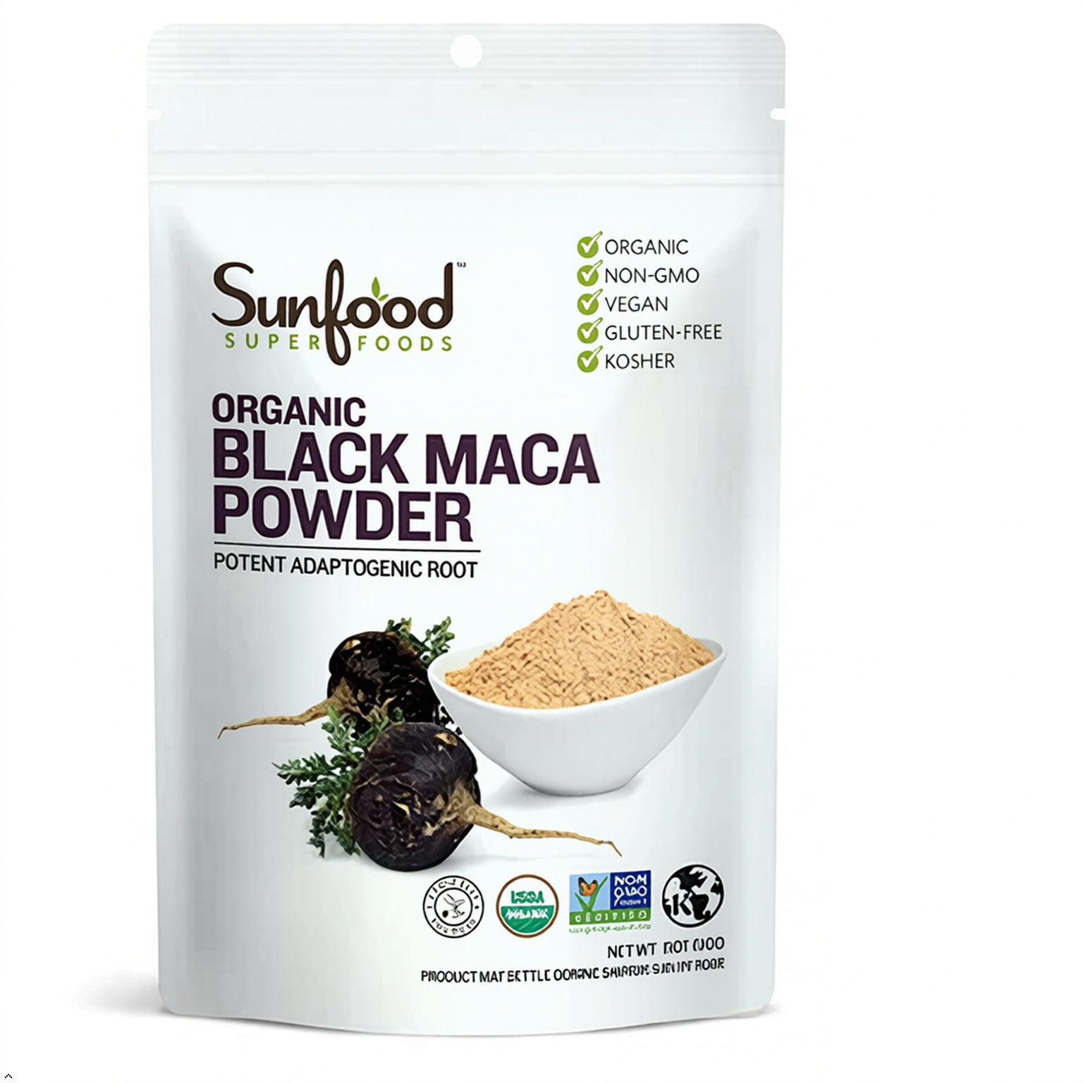 Sunfoods Superfoods Organic Black Maca Powder - Black Maca Root Powder, Black Sunfood