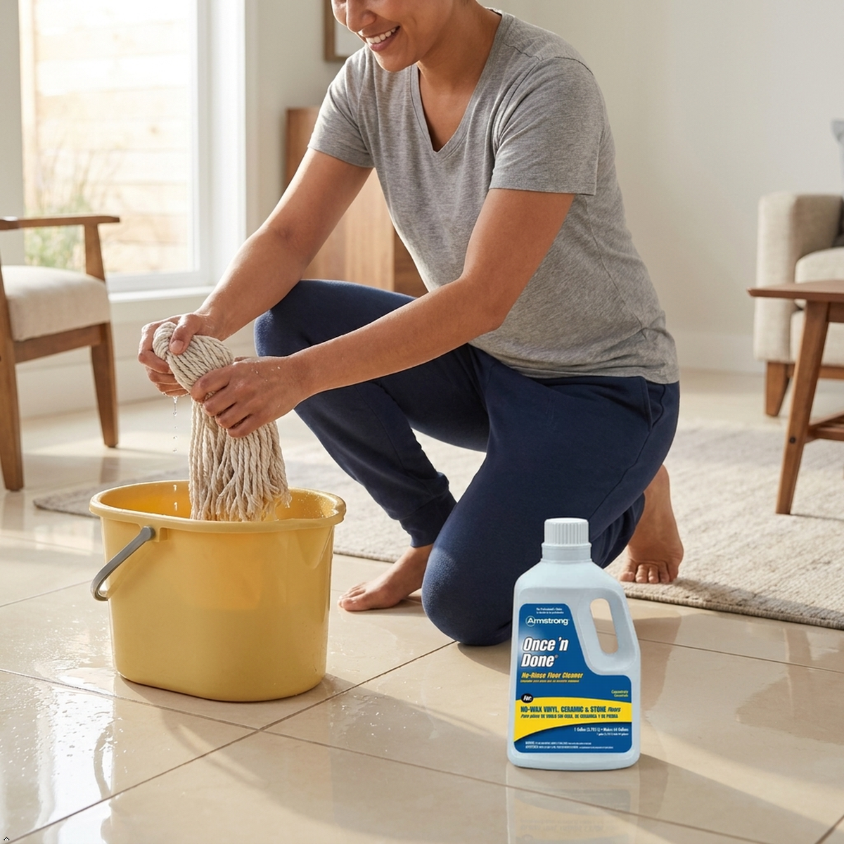 Armstrong Once 'n Done No-Rinse Floor Cleaner 1 Gal (Pack of 2) Armstrong