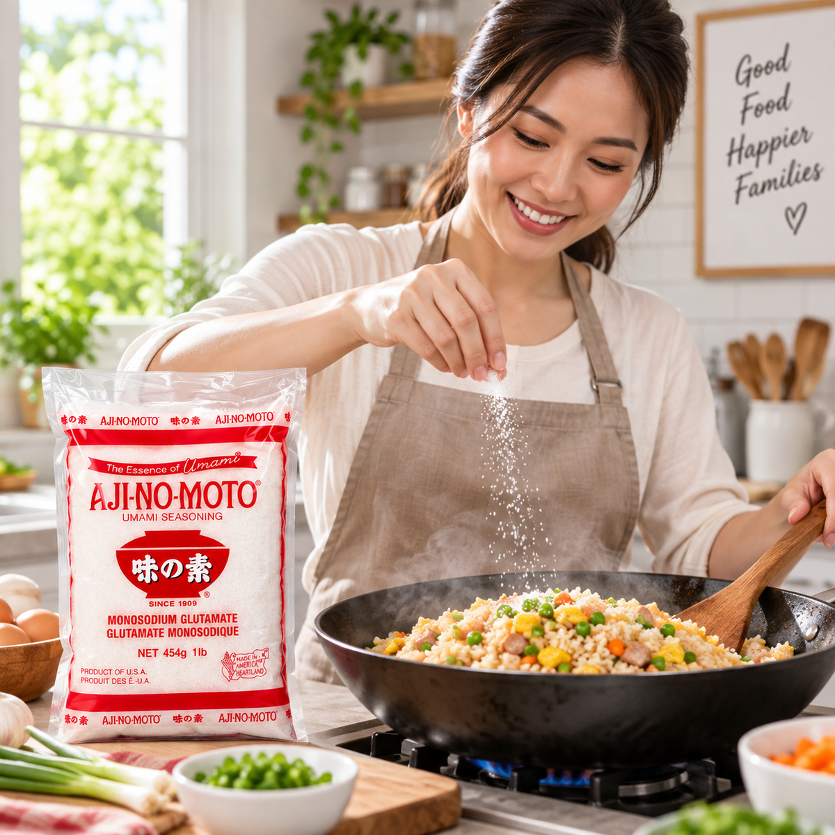 Ajinomoto MSG in Plastic Bag Umami Seasoning 454g / 1LB / 16 oz (Pack of 3) Ajinomoto