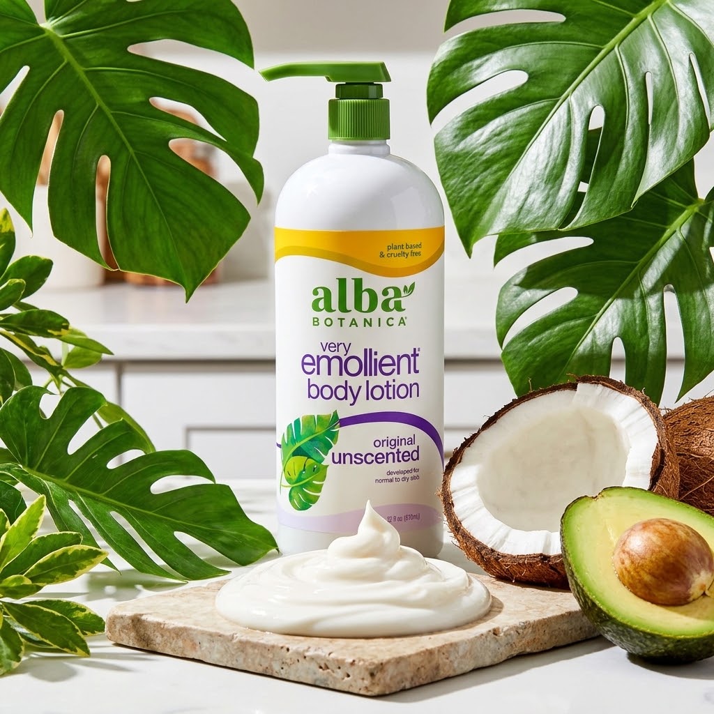 Alba Botanica Lotion Emollient Unscented, 32 fl oz Alba Botanica