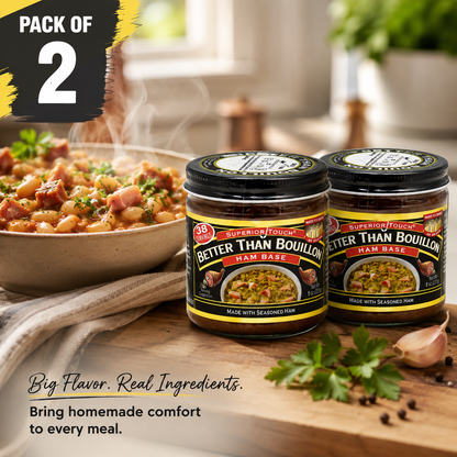Better Than Bouillon Premium Ham Base Made with Seasoned Ham Blendable Base for Added Flavor 8-oz Jar 38 Servings Per Jar