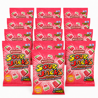 Sour Jacks Watermelon Soft and Chewy Mouth Puckering Candy 5 oz