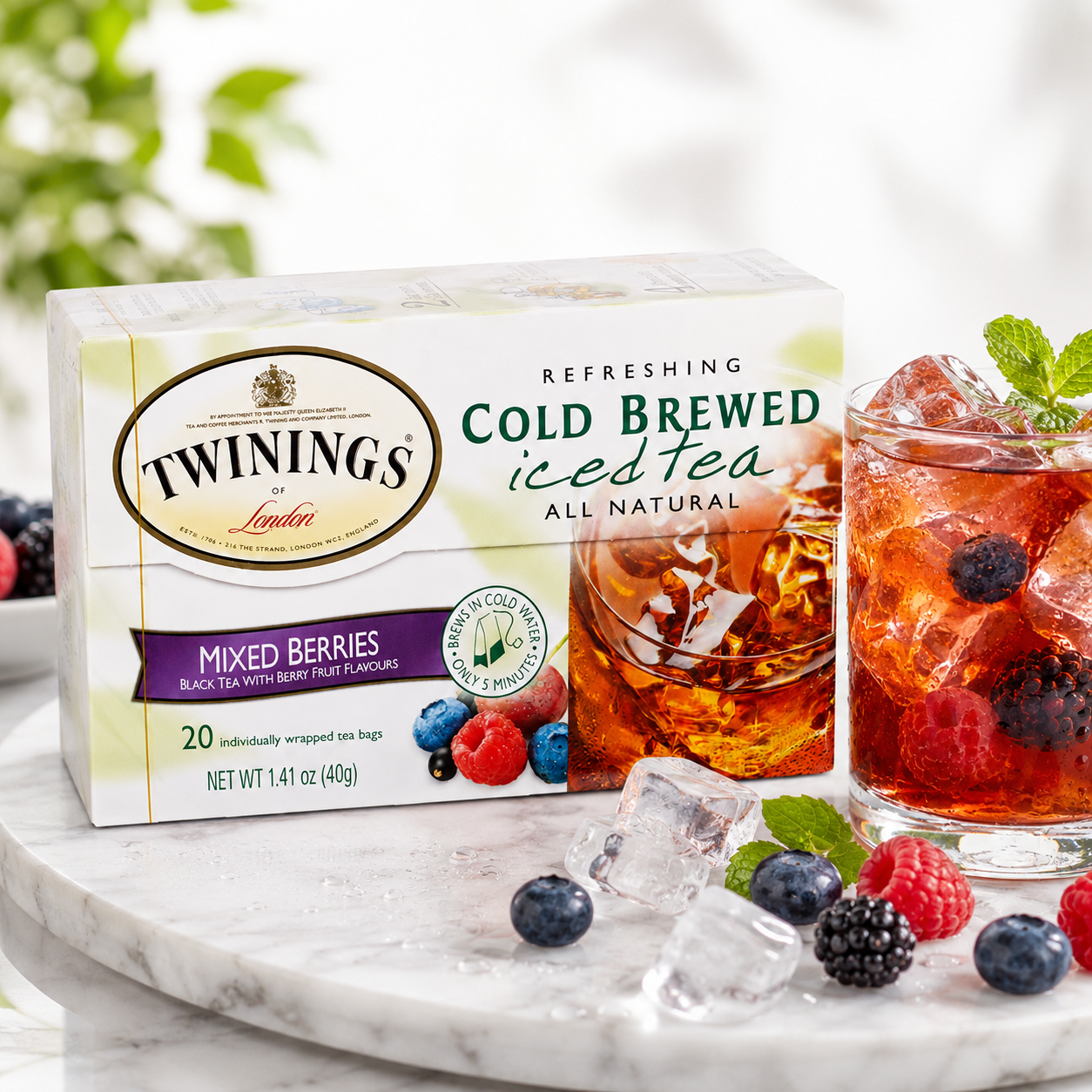 Twinings Mixed Berries Cold Brewed Iced Tea 20 Count