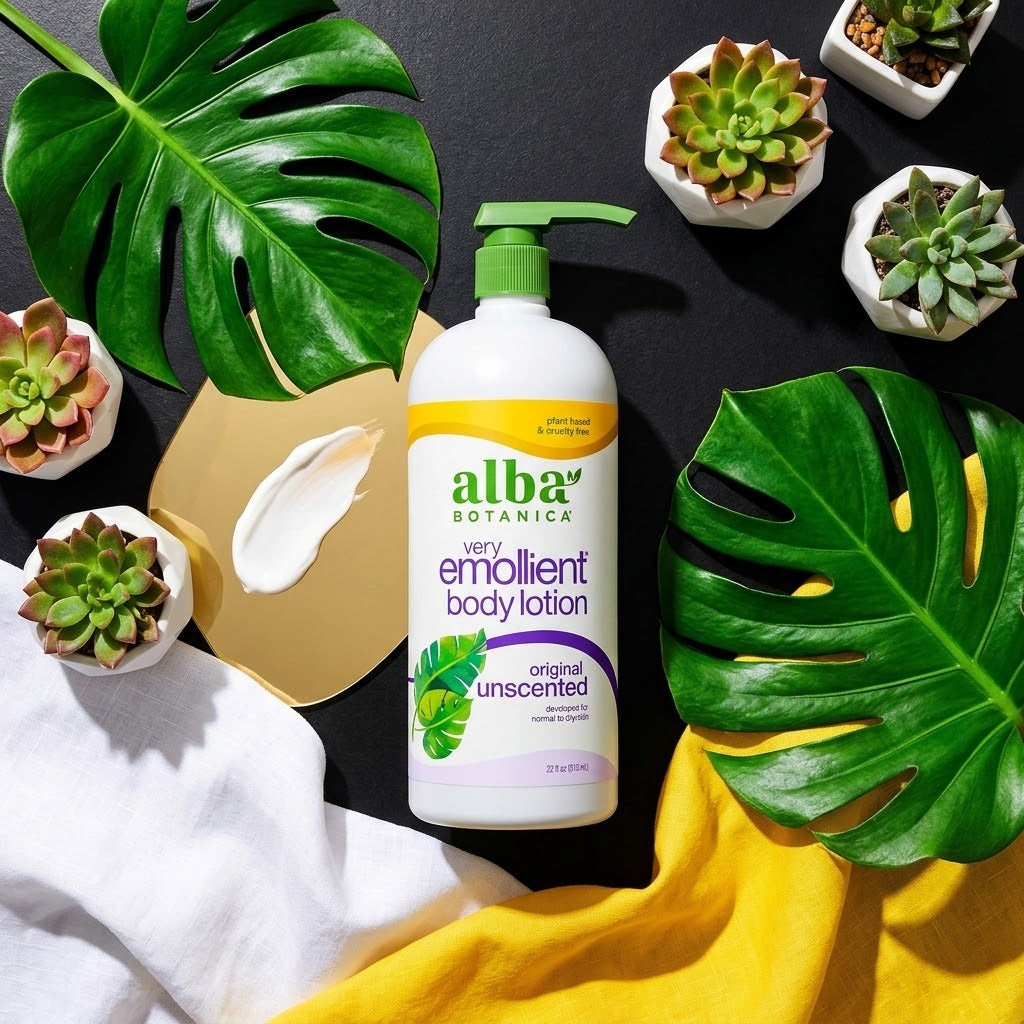 Alba Botanica Lotion Emollient Unscented, 32 fl oz Alba Botanica