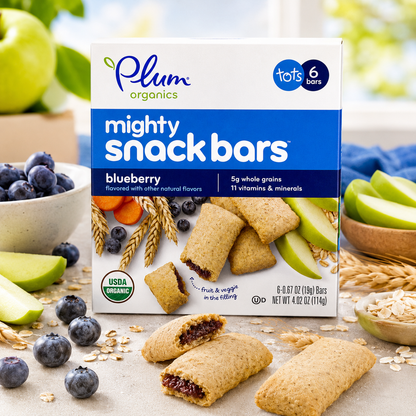 Plum Organics Mighty 4 Essential Nutrition Bars Blueberry with Carrot Organic 0.67 oz