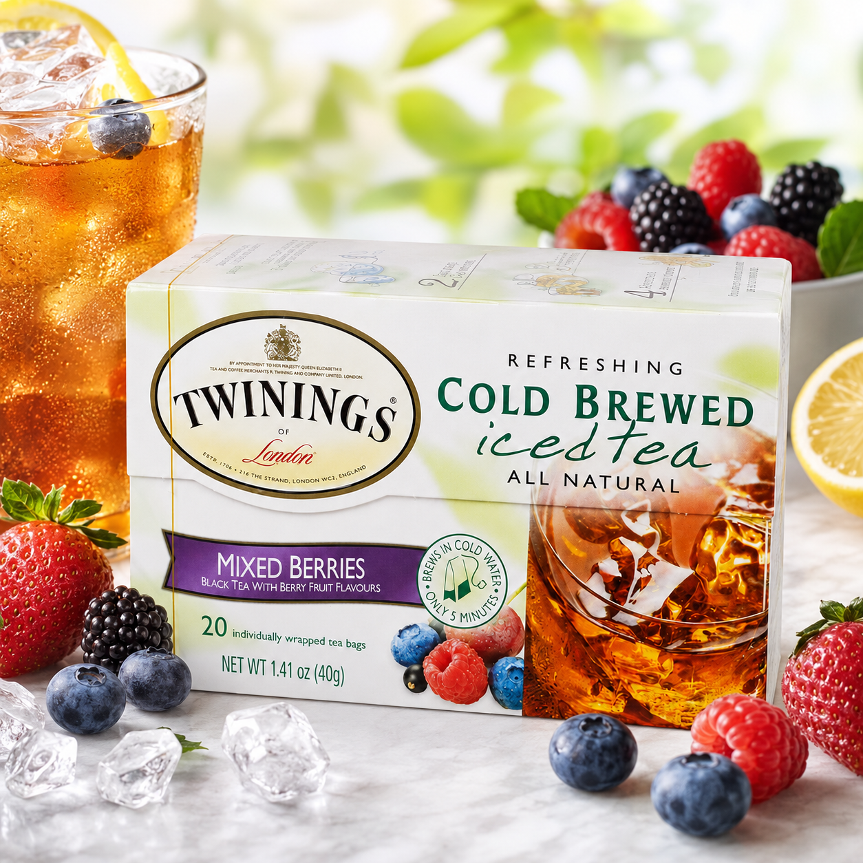 Twinings Mixed Berries Cold Brewed Iced Tea 20 Count