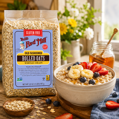 Bob's Red Mill Gluten Free Old Fashion Rolled Oats, 32-ounce (Pack of 4)