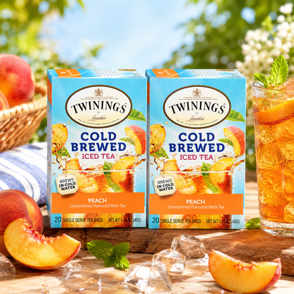 Twinings Peach Cold Brewed Iced Tea 20 ct Box Twinings