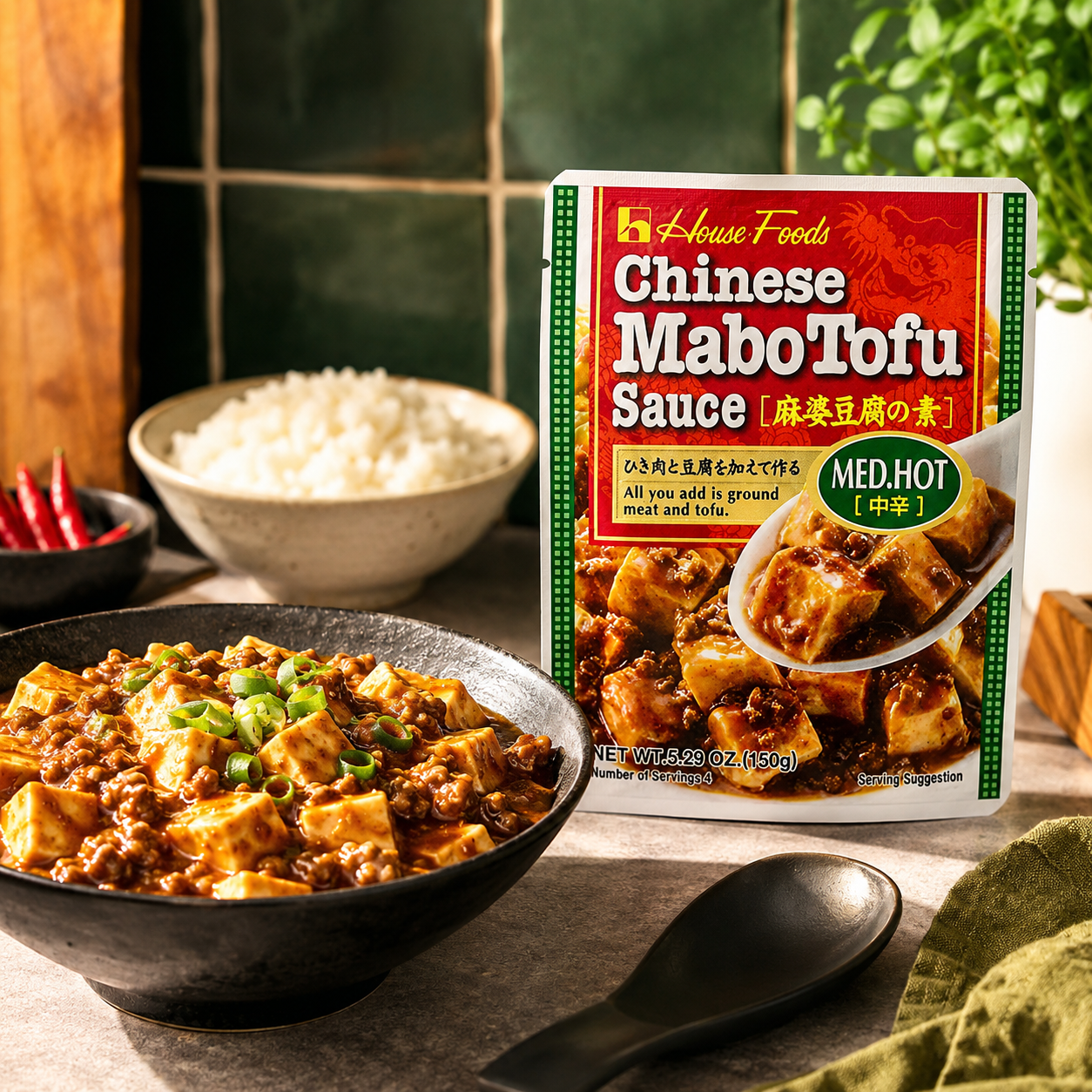 House Foods Medium Hot Chinese Mabo Tofu Sauce, 5.29 Ounce