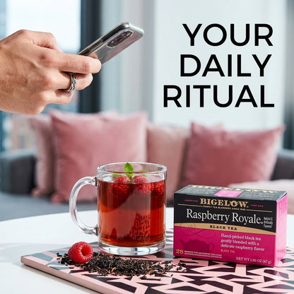 Bigelow Tea Black Tea Raspberry Royale Flavor Tea Bags All Natural Gluten Free28 ct Boxes 28 ct Boxes