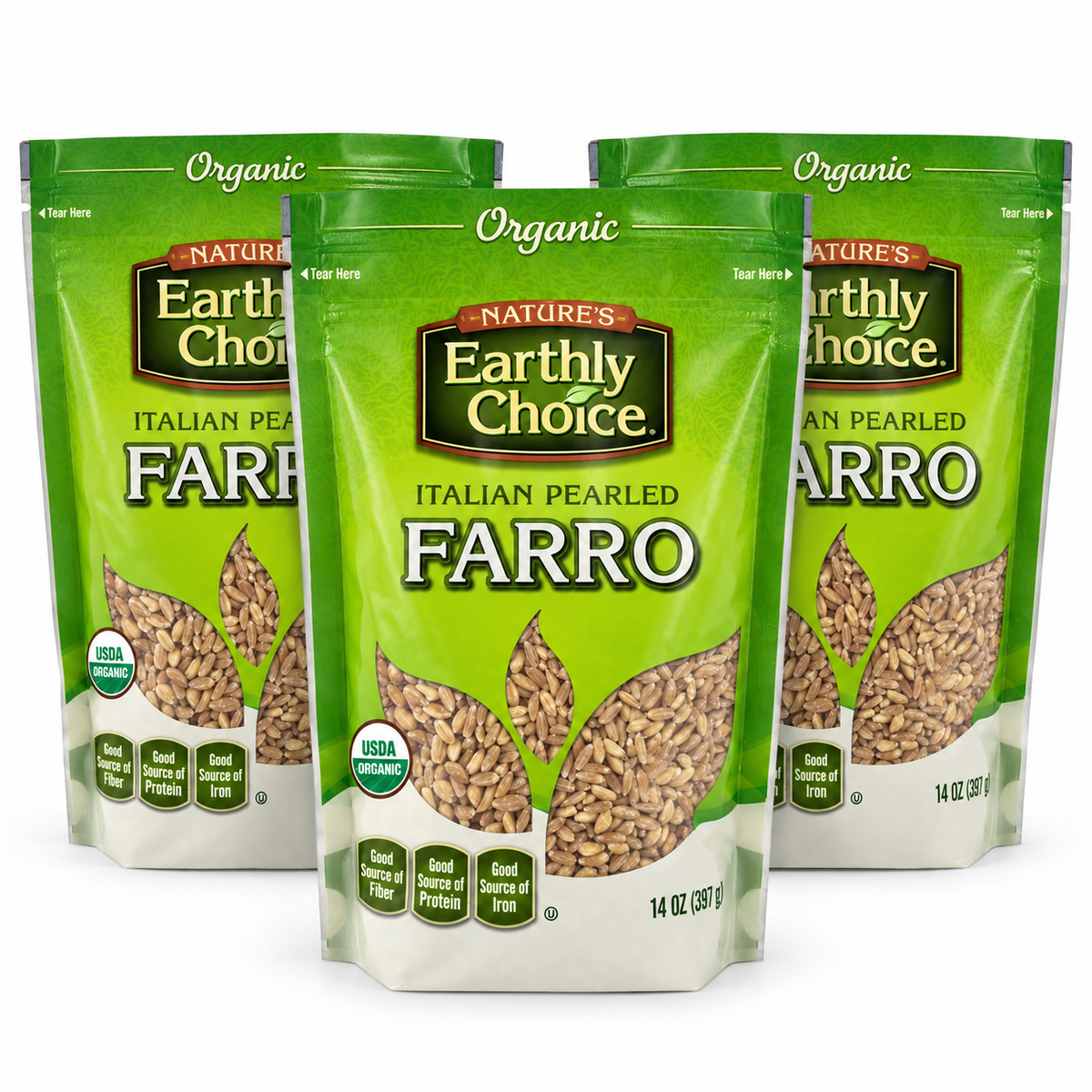 Earthly Delights Farro, Italian, Organic, 14-Ounce (Pack of 3) Earthly Delights