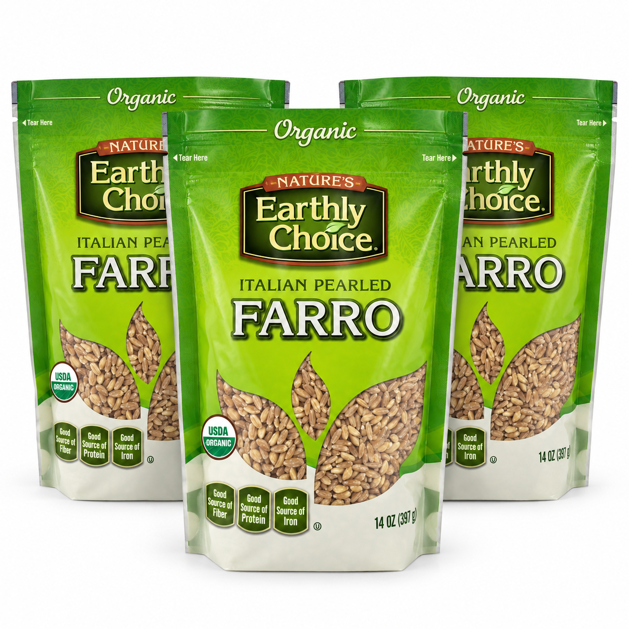 Earthly Delights Farro, Italian, Organic, 14-Ounce (Pack of 3) Earthly Delights