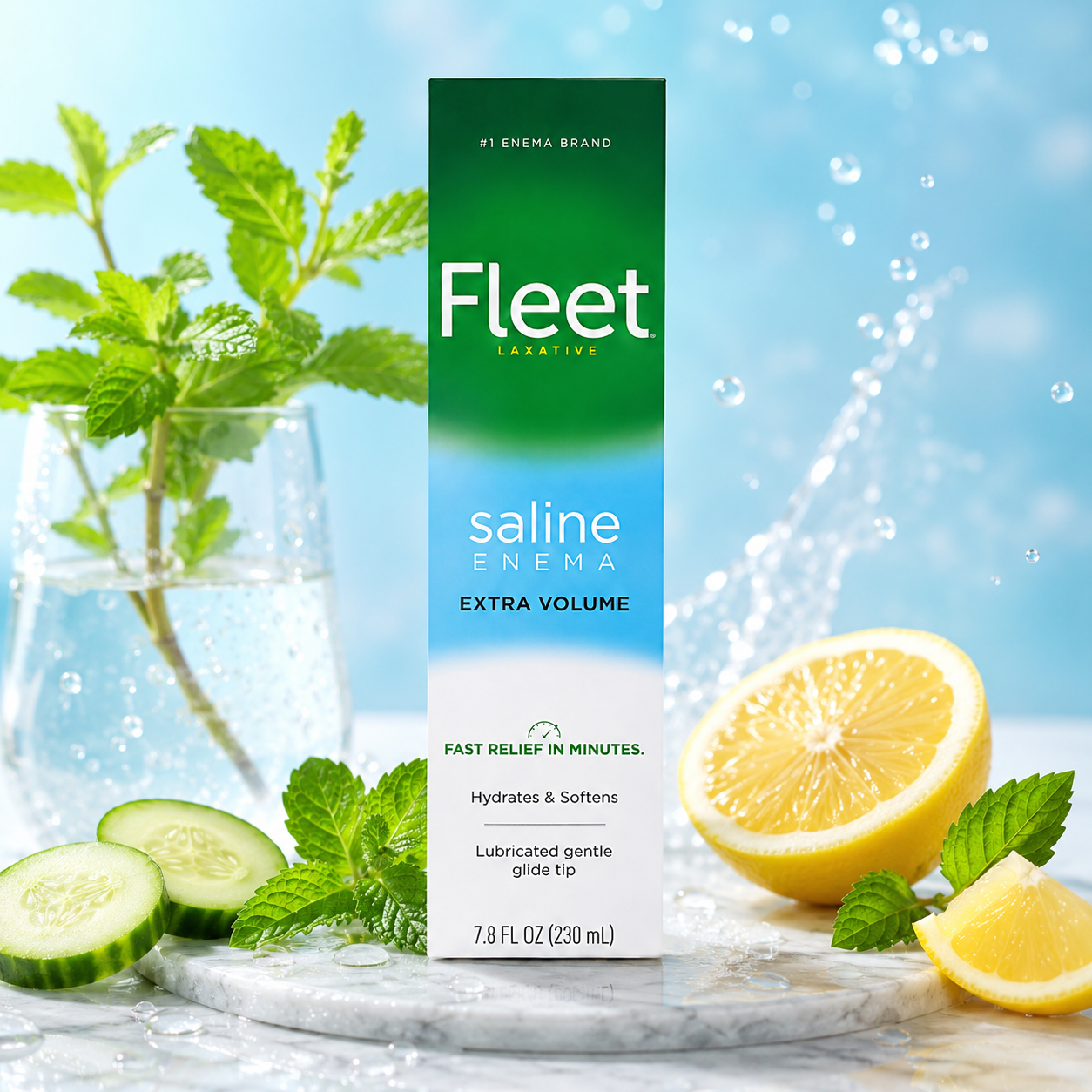 Fleet Saline Laxative Enema Multicolor 7.8 oz