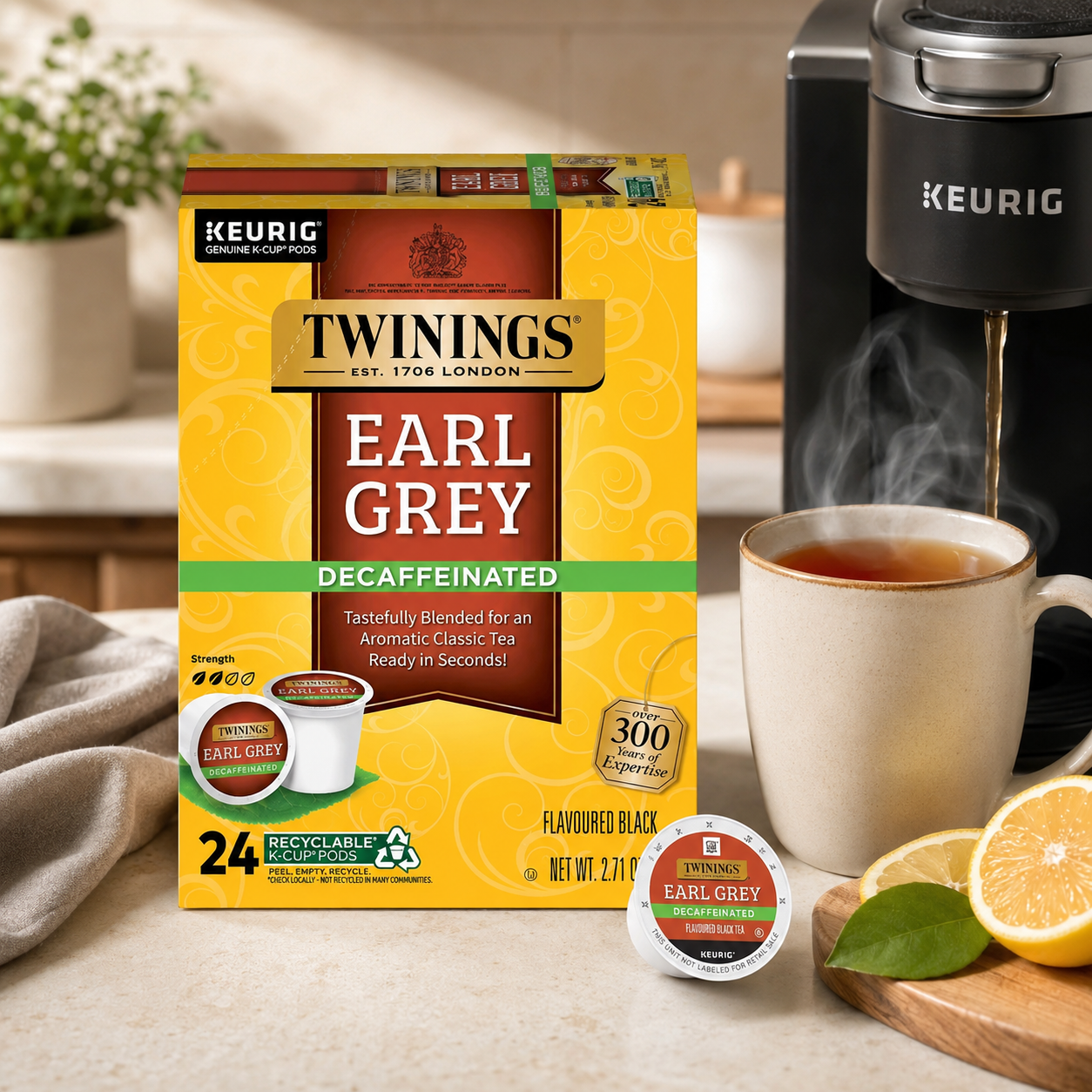 Twinings Earl Grey Decaf Tea Keurig K-Cups