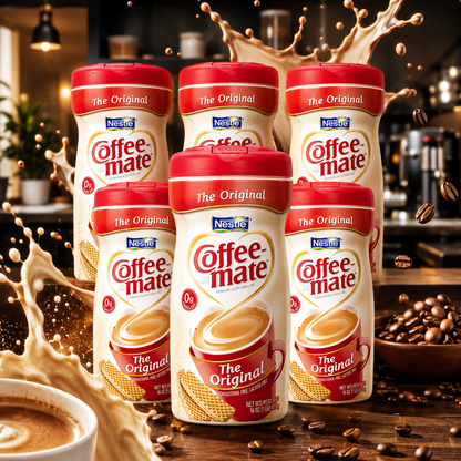Nestle Coffee-mate Powdered Coffee Creamer Original Non-Dairy 16-Ounce Container (Pack of 6)