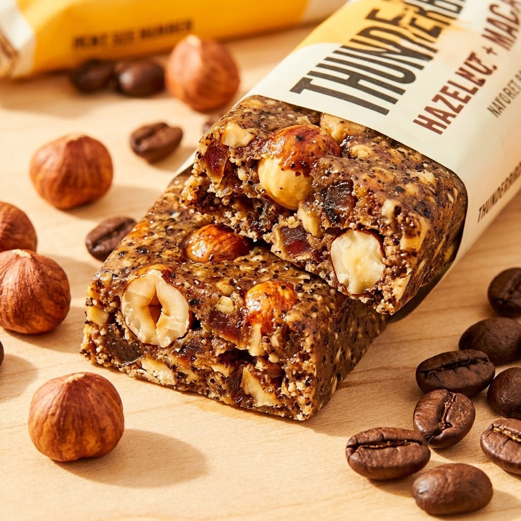 Thunderbird Hazelnut Coffee Maca Paleo Energy Bars, 15 Count Thunderbird