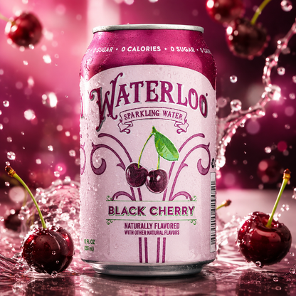 Waterloo Sparkling Water Black Cherry 12 Fl Oz