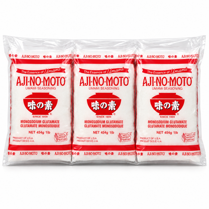 Ajinomoto MSG in Plastic Bag Umami Seasoning 454g / 1LB / 16 oz (Pack of 3) Ajinomoto