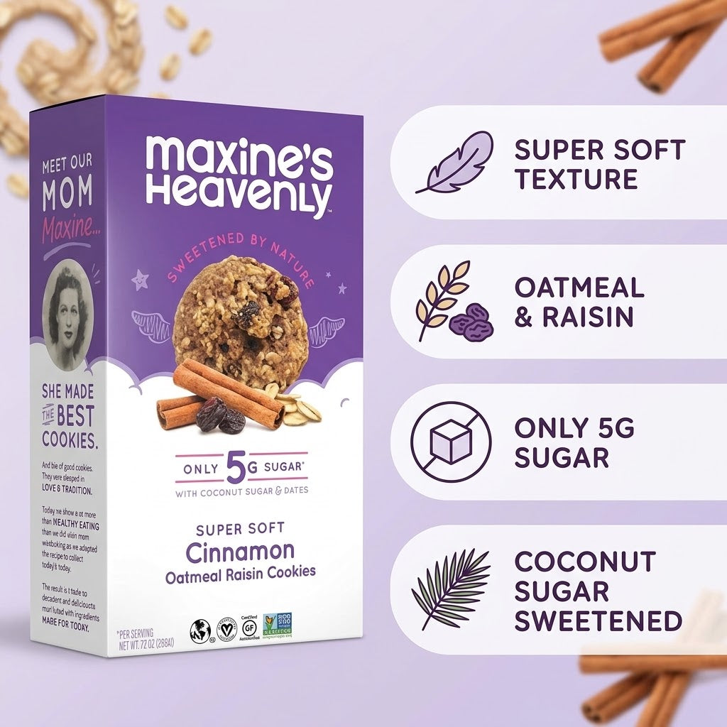 Maxine's Heavenly Cinnamon Oatmeal Raisin Cookies, 7.2 oz Maxine's Heavenly