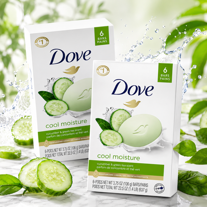 Dove Go Fresh Beauty Bar Cool Moisture 6 ct 4 oz