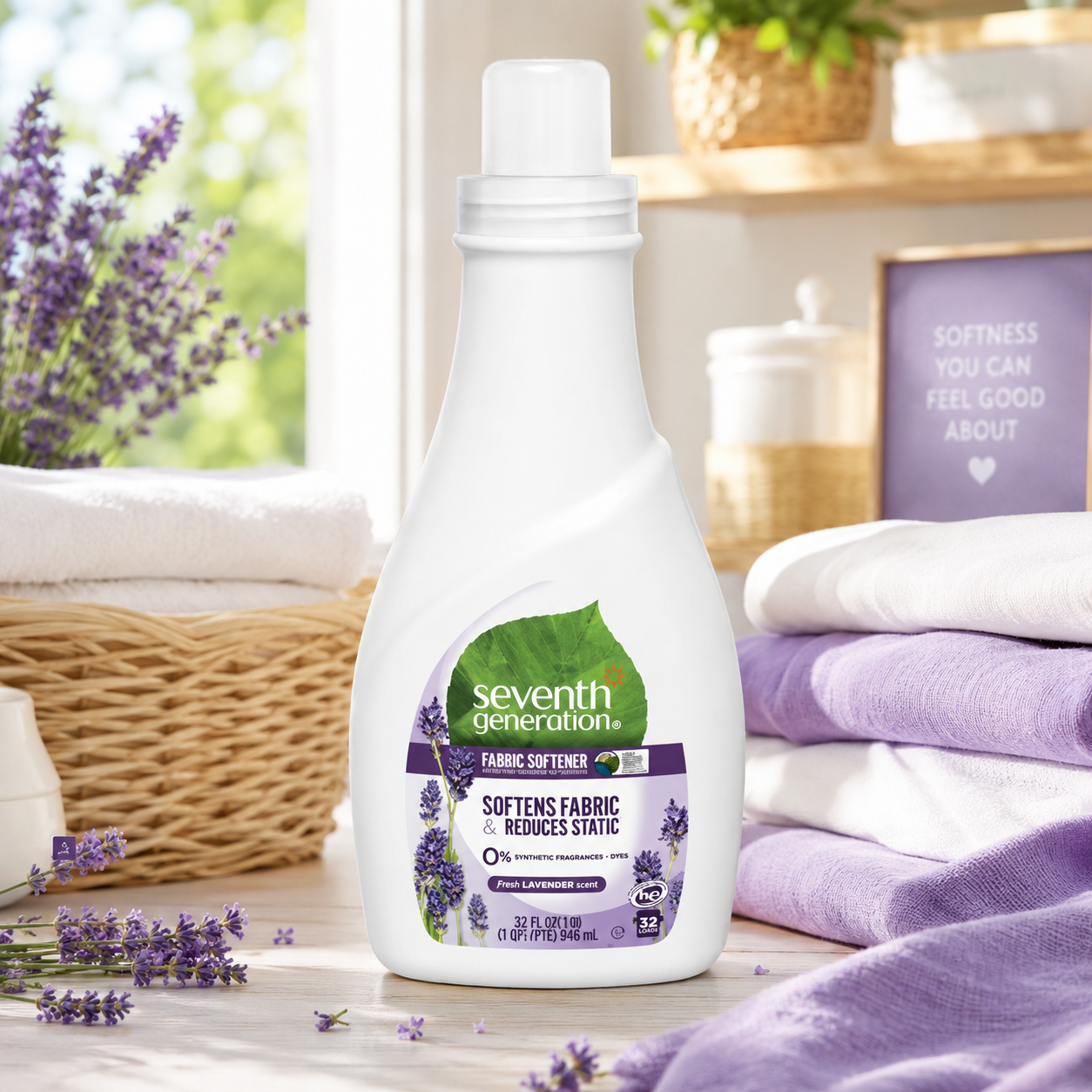 Seventh Generation Fabric Softener Lavender 32 Fluid Ounce