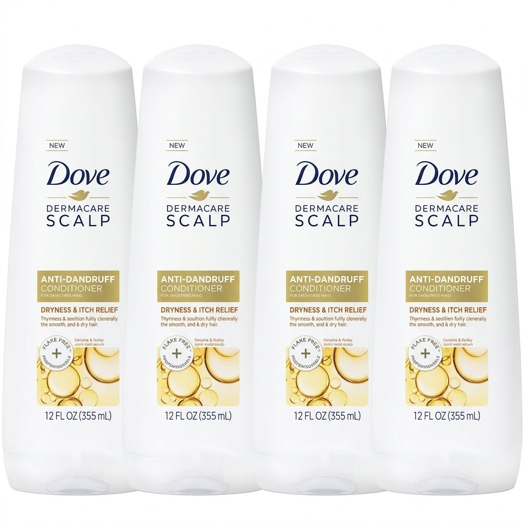 Dove DermaCare Scalp Dryness & Itch Relief Conditioner 12 oz (Pack of 4) Dove