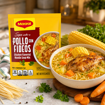 Maggi Chicken Flavor Noodle Soup Mix Pollo Con Fideos 1.94 Ounce