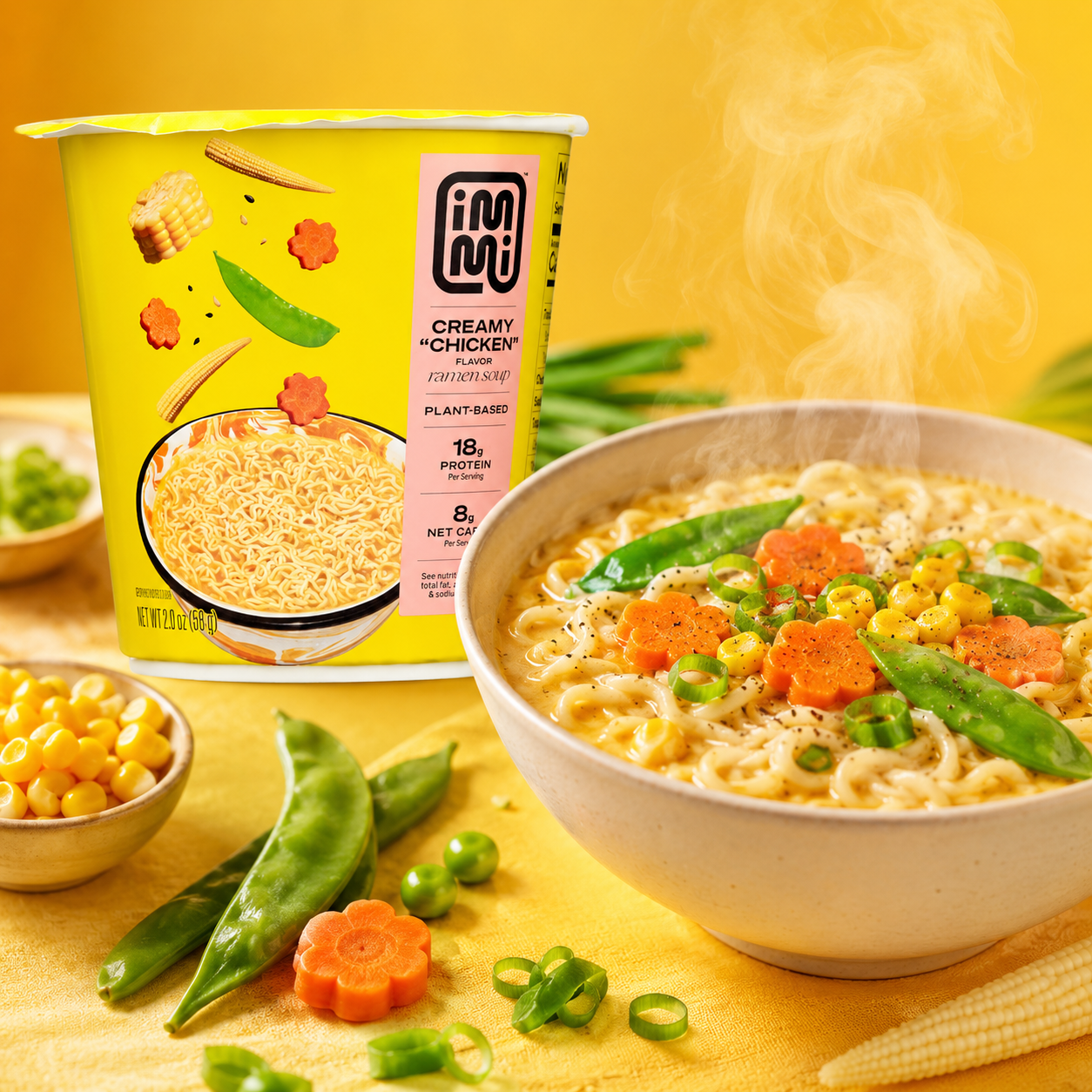Immi, Noodle Cup Creamy Chicken, 2.1 Ounce