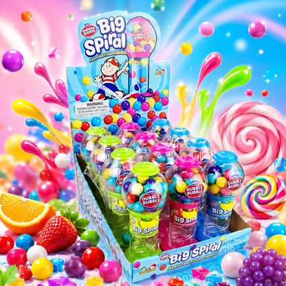 All City Candy Dubble Bubble Big Spiral Mini Gumball Dispenser Variety Pack 12 ct