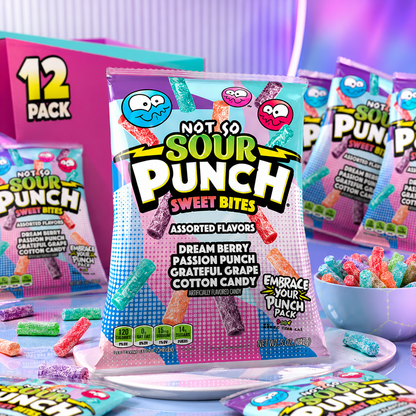 Sour Punch Sweet Bites Assorted Flavors Cotton Candy 5 oz