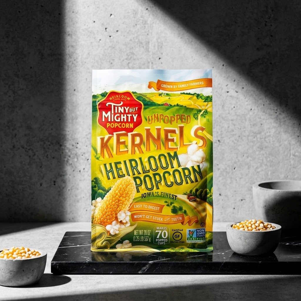 Tiny But Mighty Heirloom Popcorn, Unpopped Kernels, 1.25lb Bag Tiny But Mighty