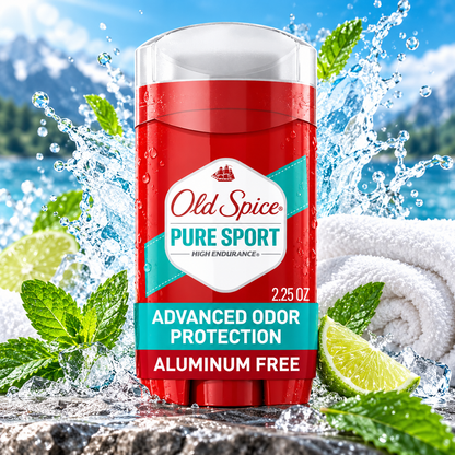 Old Spice Aluminum Free Deodorant for Men, High Endurance, 24/7 Lasting Old Spice