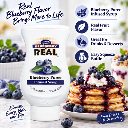 Real Infused Exotics Blueberry Puree Syrup, 16.9 fl oz ReÃƒÂ l