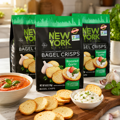 New York Style Garlic Bagel Crisps 7.2 oz New York Style