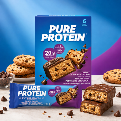 Pure Protein Bars Gluten Free Chewy Chocolate Chip 1.76 oz