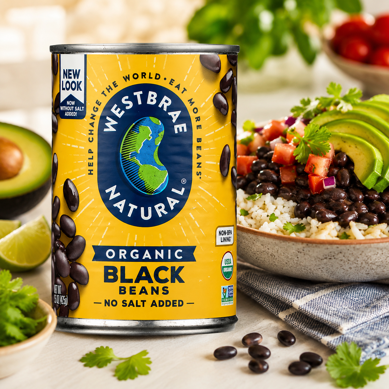 Westbrae Natural Vegetarian Organic Black Beans - 15 oz